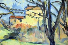 05B Trees and Houses Near the Jas de Bouffan Close Up - Paul Cezanne 1885-86 - Robert Lehman Collection New York Metropolitan Museum Of Art.jpg